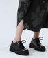 Drawstring Leaf Print Skirt